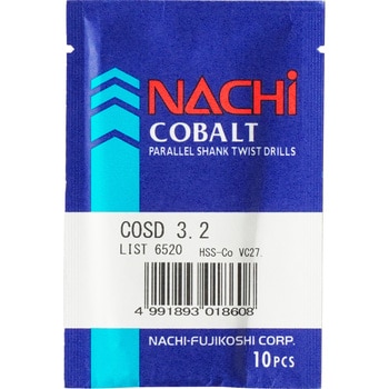 NACHi(ナチ)ハイスドリル コバルトストレートシャンクドリル COSD 12.2