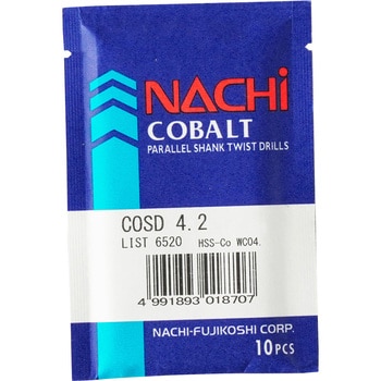 COSD 4.2 コバルトストレートドリル I型 1箱(10本) NACHI(不二越