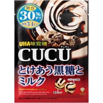 味覚糖 CUCU とけあう黒糖とミルク 80gx6 UHA味覚糖