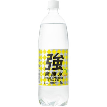 友桝飲料 強炭酸水 レモン 1Lx15 友桝飲料