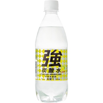 友桝飲料 強炭酸水 レモン ペット 500mlx24 友桝飲料