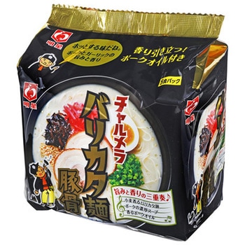 明星 チャルメラ バリカタ麺豚骨  5食 82gx5食x6 明星食品