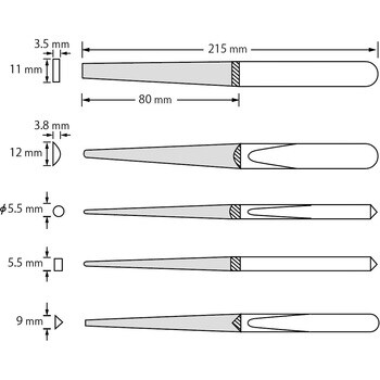 K5SET ダイヤモンドヤスリ 鉄工用(K) 1セット(5本) ロブスター