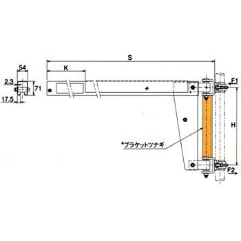 直送品】 キトー L形ジブクレーン NLMG13 (125kg C形ビーム) 【特大