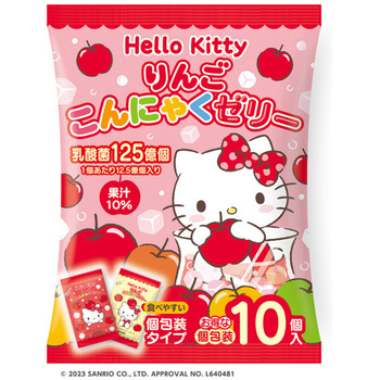 ヨコオデイリーフーズ ハローキティこんにゃくりんごゼリー 10個x12 ヨコオデイリーフーズ