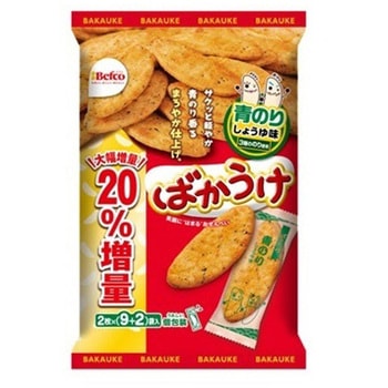栗山米菓 ばかうけ 青のり 2枚x9袋x12 栗山米菓