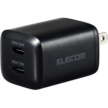 USB Type-C コンセント 充電器 PD 30W PPS USB-C×2 折りたたみプラグ 小型 GaN II 採用 エレコム