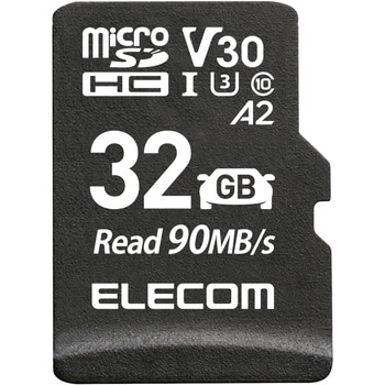 micro SDカード Class10 UHS-I U3 V30 A2 microSDHC 読込最大90MB/s 防水IPX7 高耐久モデル エレコム