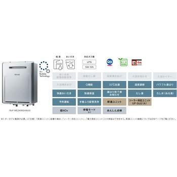 ガスふろ給湯器 マイクロバブルバスユニット内蔵(屋外壁掛型) リンナイ