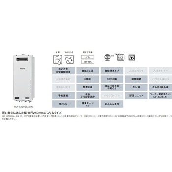 ガスふろ給湯器(アルコーブ設置型) リンナイ