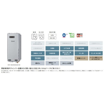 ガスふろ給湯器(屋外壁掛型) リンナイ