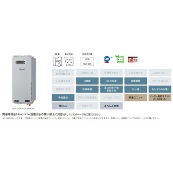 ガスふろ給湯器 ドレンアップタイプ(アルコーブ設置型) リンナイ
