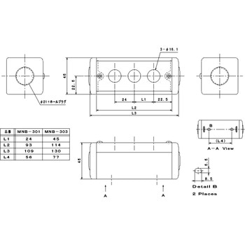 アルミBOX 穴加工品 - SUS(エスユーエス)