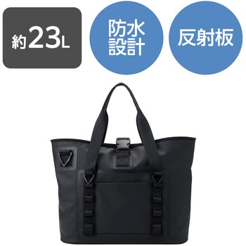 防水 トートバッグ 手提げ 肩掛け 2WAY バッグ 自立式 23L マグネット付き ロールトップタイプ A4 エレコム