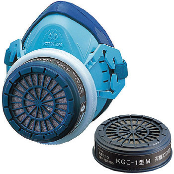 新品未使用 興研 防毒マスク 1721HG 吸収缶 RDG-5型 2個付き 防毒