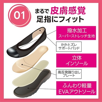 ラックラック 空飛ぶ洗えるパンプス 超軽量 撥水 丸洗いOK G-STARS