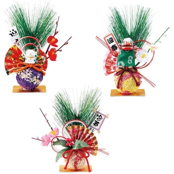 8724-768 正月装飾 正月ミニ飾り 1セット(3個) ストア・エキスプレス