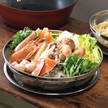 旨味 盛り付けザル・トレーセット パール金属