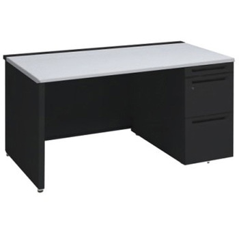 アドバンス 右片袖 中央引出し無 標準タイプ パネル脚 オカムラ(岡村製作所)