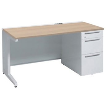 アドバンス 右片袖3段B5 中央引出し無 コンセント対応タイプ L脚 オカムラ(岡村製作所)