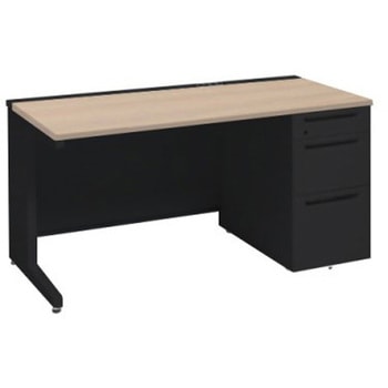 アドバンス 右片袖3段B5 中央引出し無 コンセント対応タイプ L脚 オカムラ(岡村製作所)