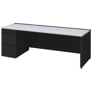 アドバンス 左片袖 中央引出し無 コンセント対応タイプ パネル脚 オカムラ(岡村製作所)