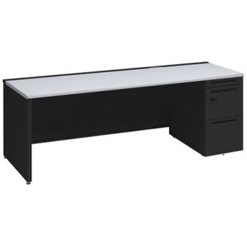 アドバンス 右片袖 中央引出し無 コンセント対応 ダイヤル錠タイプ パネル脚 オカムラ(岡村製作所)