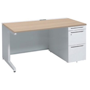 アドバンス 右片袖 中央引出し無 コンセント対応タイプ L脚 オカムラ(岡村製作所)