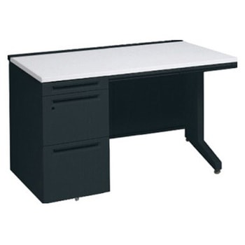 アドバンス 左片袖 中央引出し付(A3対応) コンセント対応タイプ L脚 オカムラ(岡村製作所)