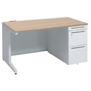 アドバンス 右片袖 中央引出し無 コンセント対応タイプ L脚 オカムラ(岡村製作所)