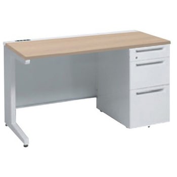 アドバンス 右片袖3段B5 中央引出し無 コンセント対応タイプ L脚 オカムラ(岡村製作所)