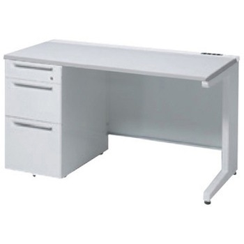 3V13NK MK28 アドバンス 左片袖3段B5 中央引出し無 コンセント対応タイプ L脚 オカムラ(岡村製作所) 06705320