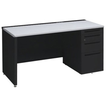 アドバンス 右片袖4段 中央引出し無 コンセント対応タイプ パネル脚 オカムラ(岡村製作所)