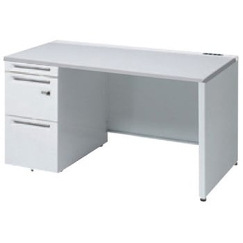 アドバンス 左片袖 中央引出し無 コンセント対応 ダイヤル錠タイプ パネル脚 オカムラ(岡村製作所)