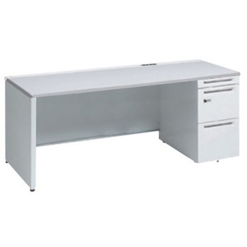 アドバンス 右片袖 中央引出し無 コンセント対応 ダイヤル錠タイプ パネル脚 オカムラ(岡村製作所)