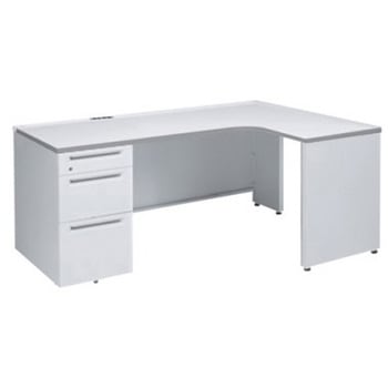 アドバンス L型右用左片袖3段B5引出無 配線カバーコンセント対応タイプ オカムラ(岡村製作所)