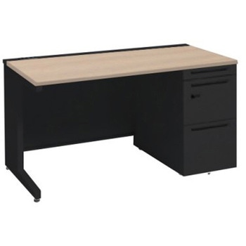 アドバンス 右片袖 中央引出し無 コンセント対応 ダイヤル錠タイプ L脚 オカムラ(岡村製作所)