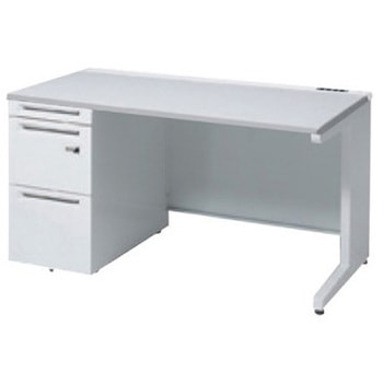 3V1JLJ MK28 アドバンス 左片袖 中央引出し無 コンセント対応 ダイヤル錠タイプ L脚 オカムラ(岡村製作所) 06706851