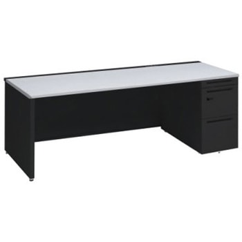 アドバンス 右片袖 中央引出し無 コンセント対応 ダイヤル錠タイプ パネル脚 オカムラ(岡村製作所)