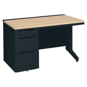 アドバンス 左片袖3段B5 中央引出し付(A3対応) 標準タイプ L脚 オカムラ(岡村製作所)