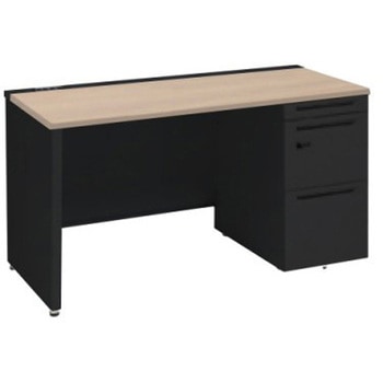 アドバンス 右片袖 中央引出し無 コンセント対応 ダイヤル錠タイプ パネル脚 オカムラ(岡村製作所)