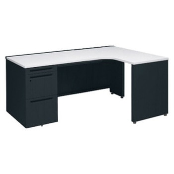 アドバンス L型右用左片袖3段引出付(A3対応) 配線カバー標準タイプ オカムラ(岡村製作所)