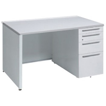 アドバンス 右片袖4段 中央引出し無 標準タイプ パネル脚 オカムラ(岡村製作所)