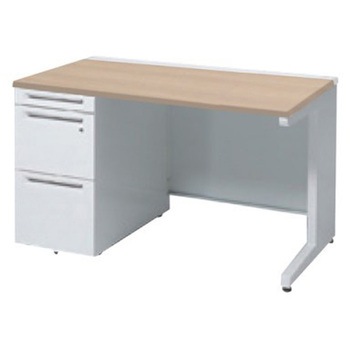 3V19AL MK54 アドバンス 左片袖 中央引出し無 標準タイプ L脚 オカムラ(岡村製作所) 06709660