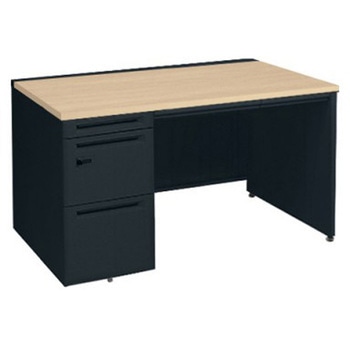 アドバンス 左片袖 中央引出し付(A3対応) コンセント対応タイプ ダイヤル錠タイプ パネル脚 オカムラ(岡村製作所)