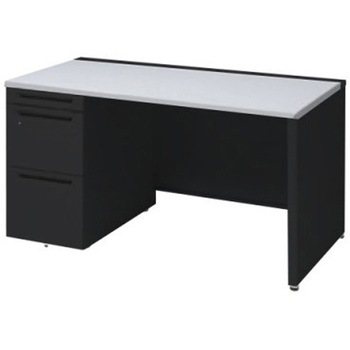 3V19EJ MK61 アドバンス 左片袖 中央引出し無 標準タイプ パネル脚 オカムラ(岡村製作所) 06710019