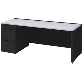 3V1JEF MK61 アドバンス 左片袖 中央引出し無 標準タイプ ダイヤル錠タイプ パネル脚 オカムラ(岡村製作所) 06710055