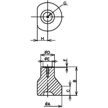 LPH-1212-M レベリングプレートかさあげ型(締結タイプ) 1個 ナベヤ