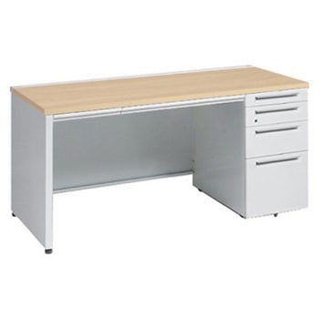 アドバンス 右片袖4段 中央引出し付(A3対応) コンセント対応タイプ パネル脚 オカムラ(岡村製作所)