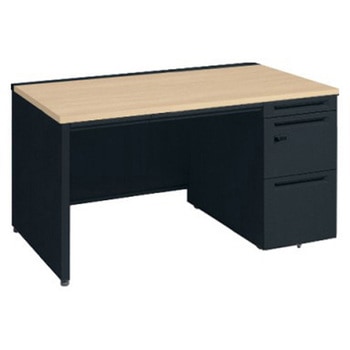 アドバンス 右片袖 中央引出し付(A3対応) 標準タイプ ダイヤル錠タイプ パネル脚 オカムラ(岡村製作所)